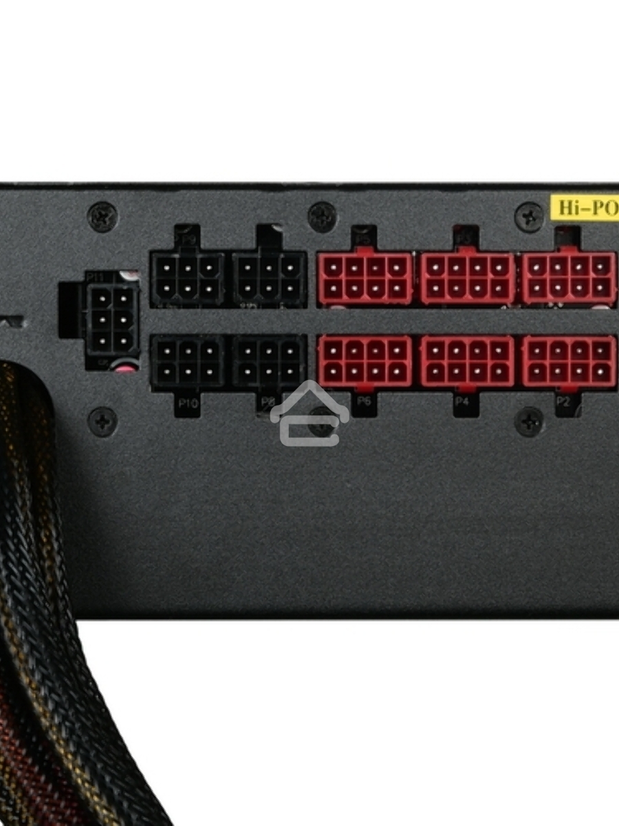 Блок питания CWT PUO1050V-G, 1050Вт, 80 PLUS Gold, 140мм, модульный, черный