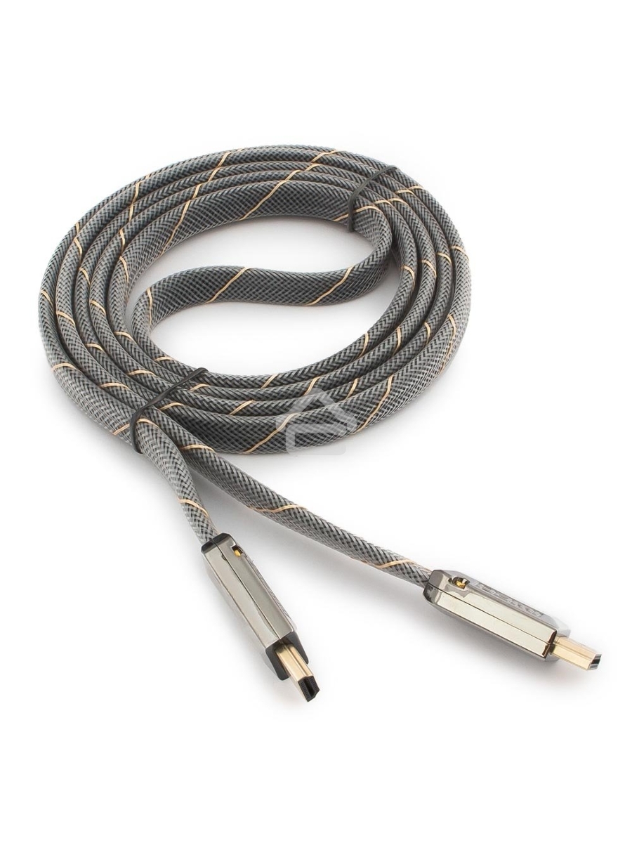 Кабель Cablexpert HDMI серия Platinum, 1,8 м, v2.0, M/M, плоский, позол.разъемы, металлический корпус, нейлоновая оплетка, блистер