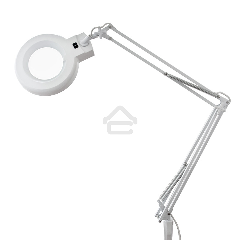 Лупа на струбцине Rexant, круглая, 5D, с подсветкой, белая 31-0011