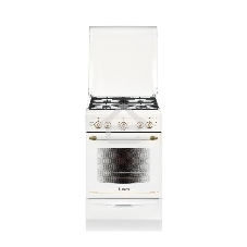 Плита газовая Gefest ПГ 5100-02 0185 белый, конфорок 4 шт, духовка 52 л, 50 см x 85 см x 58.5 см