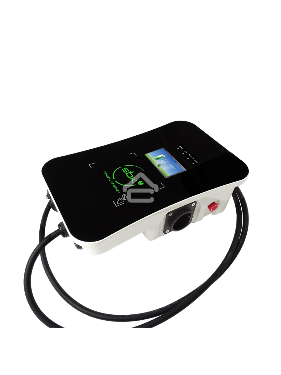 Зарядная станция S'OK Green Energy M3W Series Wallbox EV Charger SM3W10732542-7wf, 1-phase,7kw (32a/ 220v), ocpp 1.6j, rfid, wifi, lan, ip54, кабель 7.5м