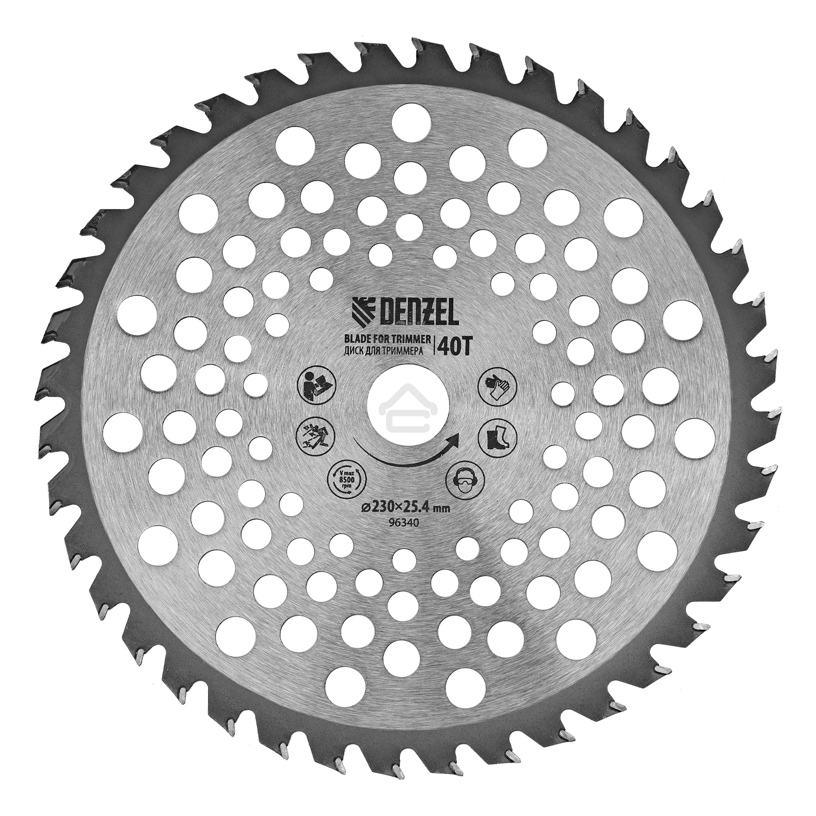 Диск для триммера Denzel 230 х 25,4 толщина 1,3 мм, 40 зубьев