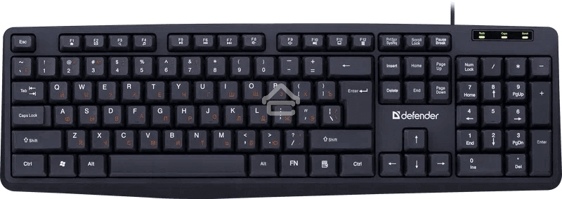 Клавиатура проводная Defender Concept HB-164, USB, черный