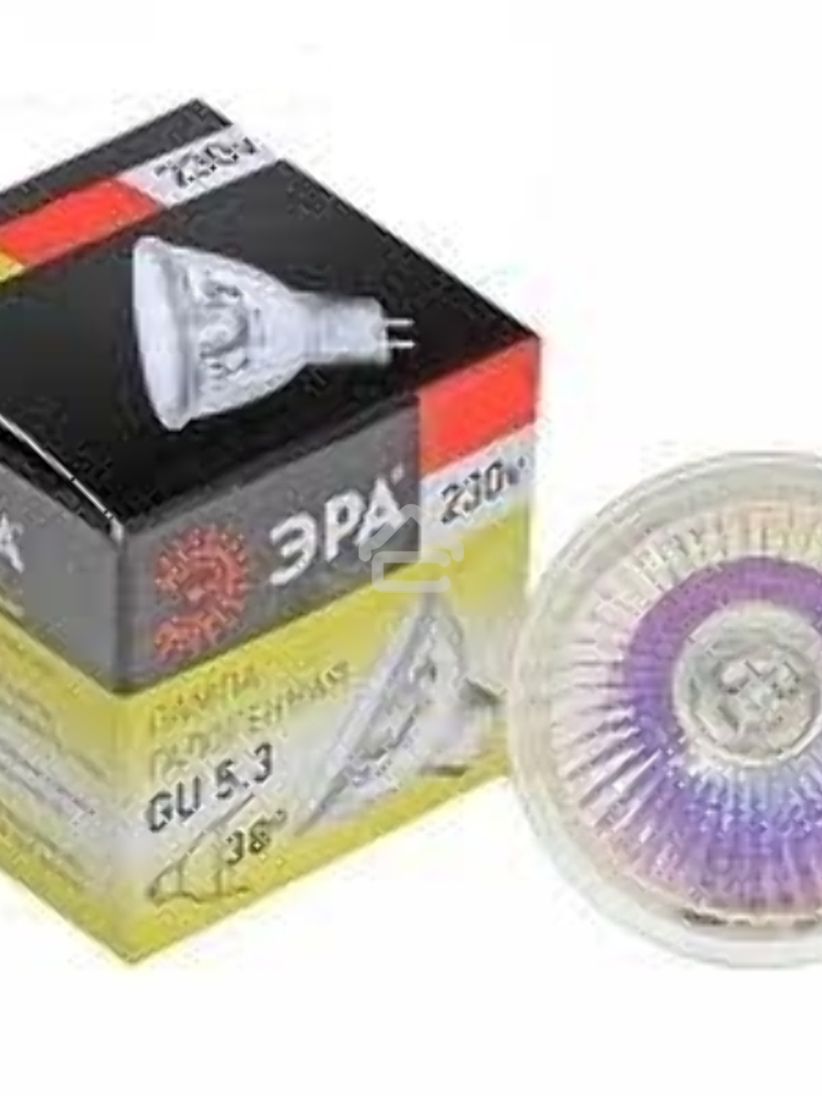 Лампа галогенная ЭРА GU5.3-JCDR (MR16) -50W-230V-Cl(10/200/6000)