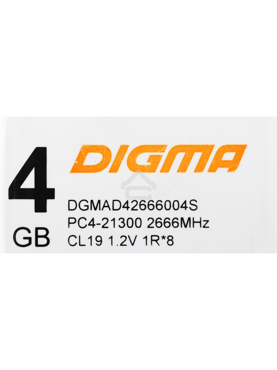 Оперативная память Digma, DDR4, 4GB (1x4GB), 2666MHz, CL19, DIMM