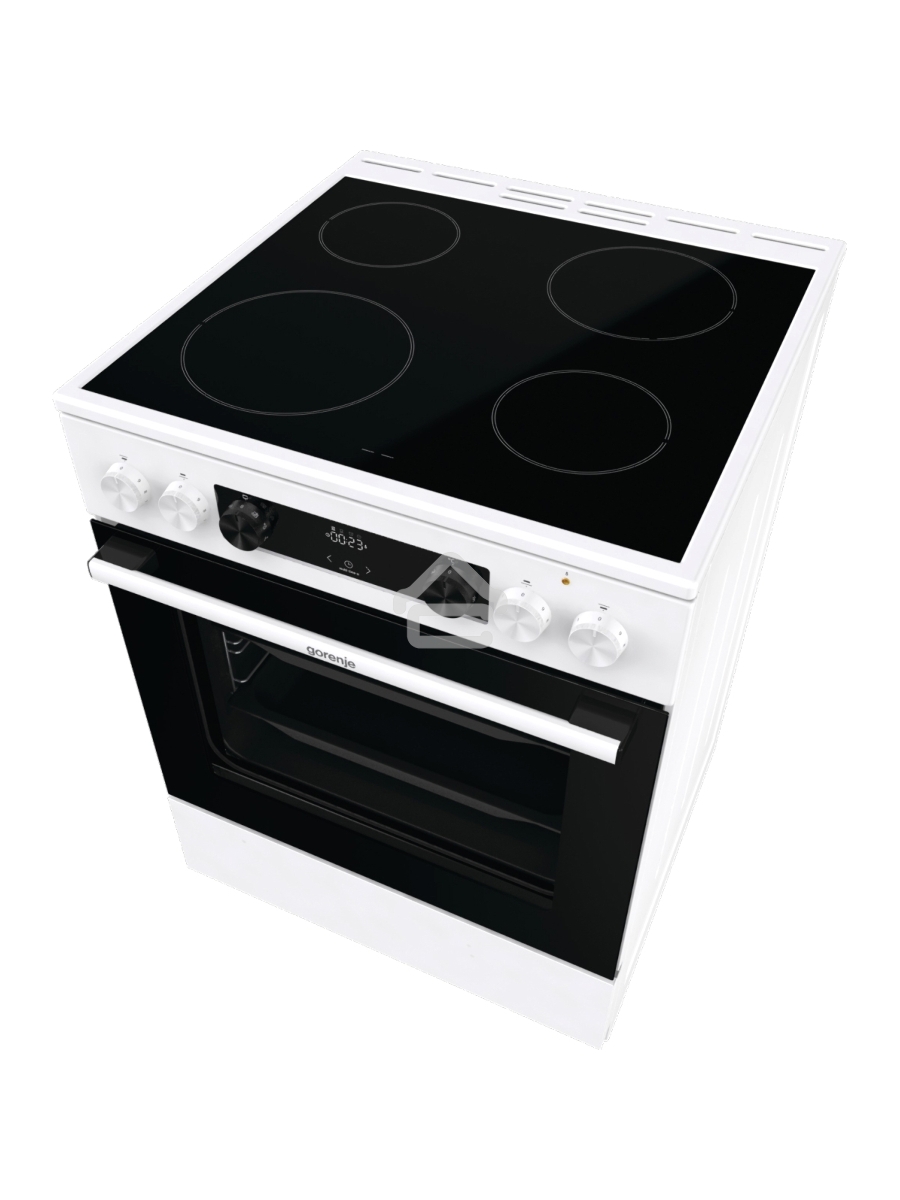 Плита электрическая Gorenje GEC6C40WD белый, конфорок 4 электрических, духовка 71 л, 60 см x 85 см x 60 см