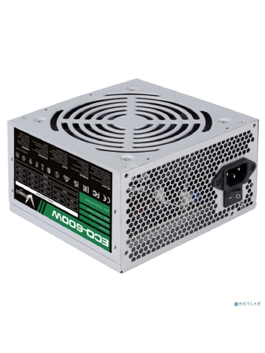 Блок питания Aerocool / Formula 600W Retail ECO-600W, 600Вт, 120мм, серый