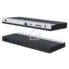 USB-концентратор Docking Station WAVLINK USB-C 4K Universal/85W PowerDelivery/2xUSB3.0/2xUSB2.0/1xUSB C/1xDP 4K 30HZ/1xHDMI 4K 30HZ/1xVGA/1xGigabit LAN/1xAudio In/Out/1xSD/Micro SD CardReader