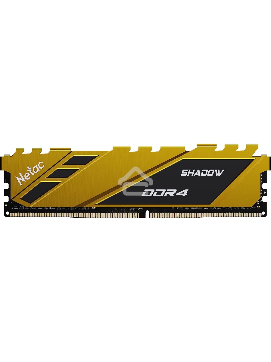 Оперативная память NETAC Shadow, DDR4, 8GB (1x8GB), 3200MHz, CL16, DIMM, с радиаторами, желтый