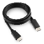 Кабель DisplayPort-HDMI Gembird/Cablexpert 1,8м, 20M/19M, черный, экран, пакет (CC-DP-HDMI-6)