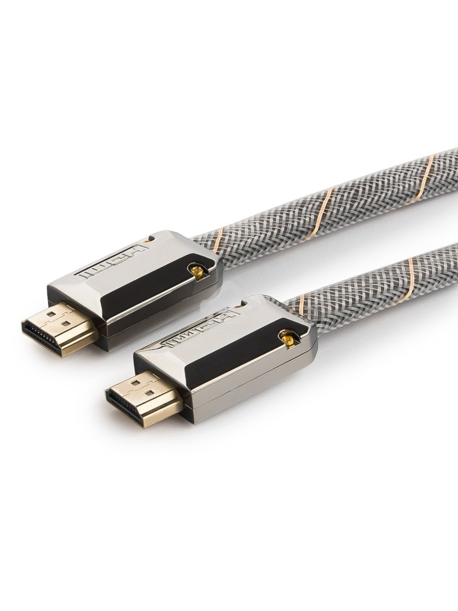 Кабель Cablexpert HDMI серия Platinum, 1,8 м, v2.0, M/M, плоский, позол.разъемы, металлический корпус, нейлоновая оплетка, блистер
