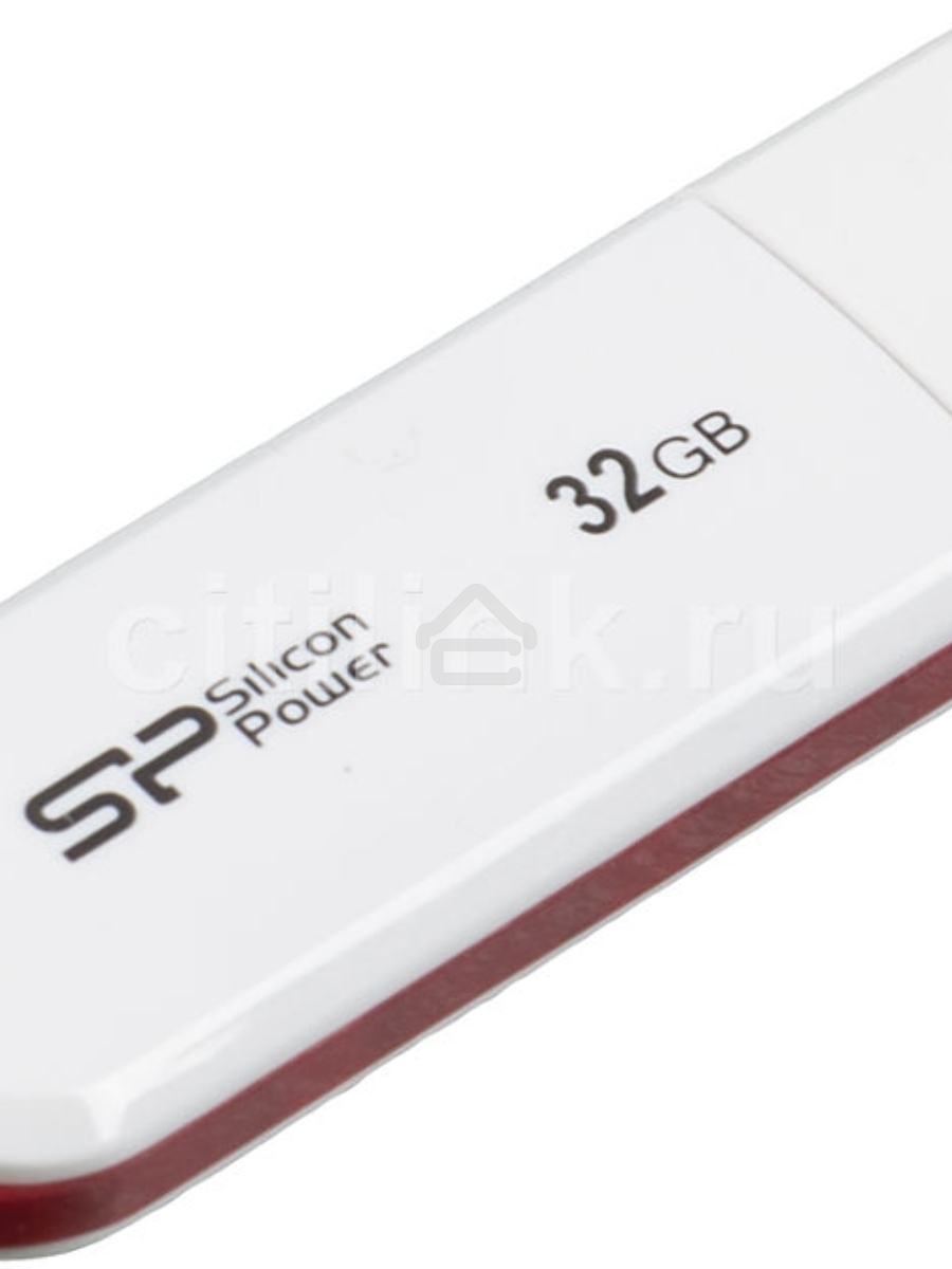 Флеш диск Silicon Power 32Gb LuxMini 320 SP032GBUF2320V1W USB2.0 белый