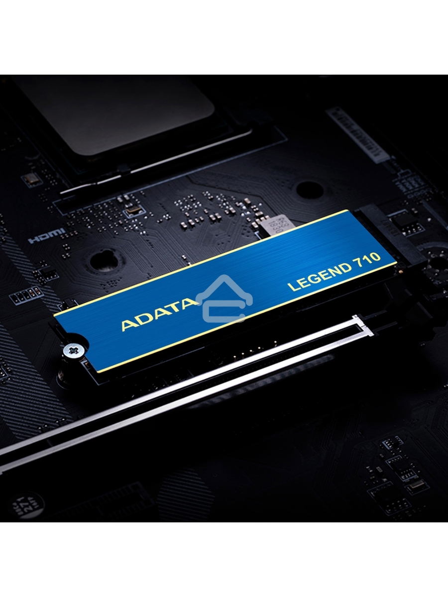 Накопитель SSD ADATA LEGEND 710, 512Gb, PCIe 3.0 x4, M.2 2280, NVMe, R/W 2400/1600, с радиатором