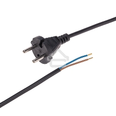 Шнур электрический с вилкой Rexant ПВС 2х0,75 мм², 1,5м черный