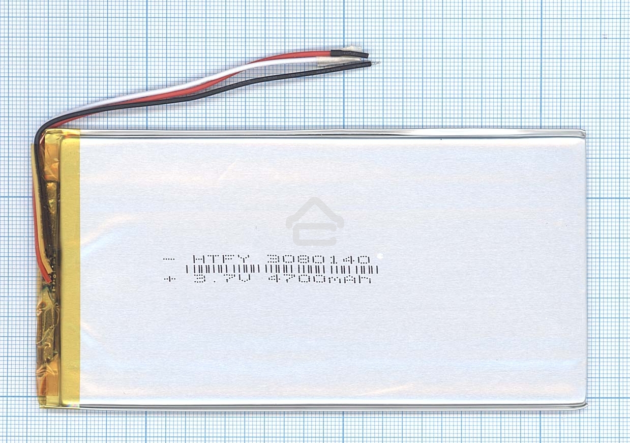 Аккумулятор Li-Pol (батарея) 3x80x140мм 3pin 3.7V/4700mAh