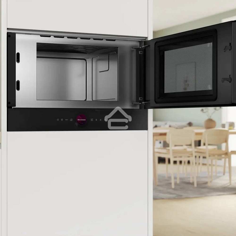 Встраиваемая микроволновая печь Bosch BFR7221B1 900Вт, 5 режимов, инвертер, 21 л, черный, петли справа