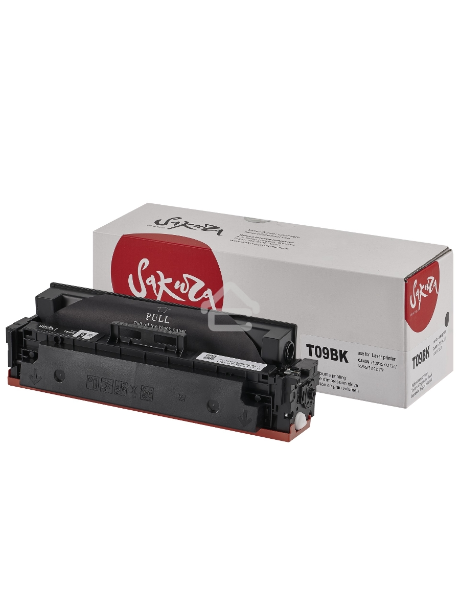 Картридж лазерный Sakura T09BK-ECO (3020C006) для Canon i-SENSYS C1127iF, C1127i, C1127P, черный, 7600 к. (чип без счетчика копий)
