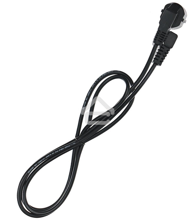 Кабель компьютер - розетка угловой 220V 1.8м (Европейский стандарт) TP021DA-1.8-BK