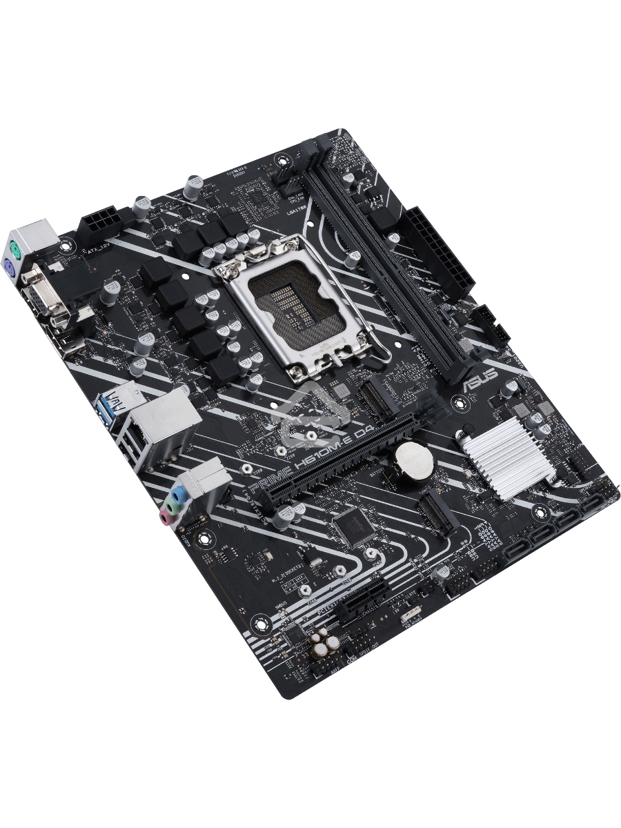 Материнская плата ASUS PRIME H610M-E D4-CSM, LGA 1700, Intel H610, 2xDDR4, 4xSATA, 2xM.2 PCIe 3.0 (x2, x4), 1xPCIe 4.0 x16, 1xPCIe x1, 1xHDMI, 1xDP, 1xVGA, 2xUSB-A 2.0, 2xUSB-A 3.2 Gen 1, 1x 1Gb LAN, 3x3.5 мм, 7.1, mATX