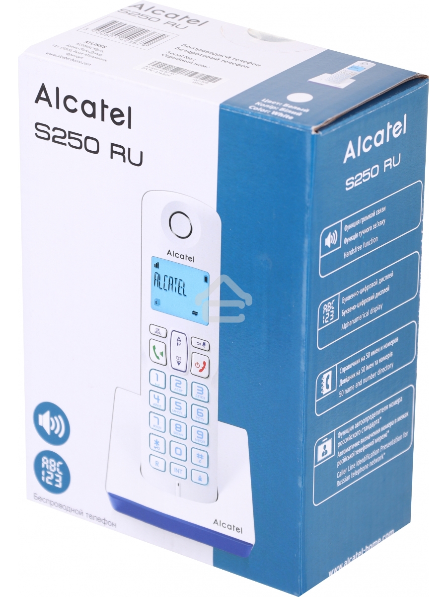 Радиотелефон ALCATEL S250 RU белый