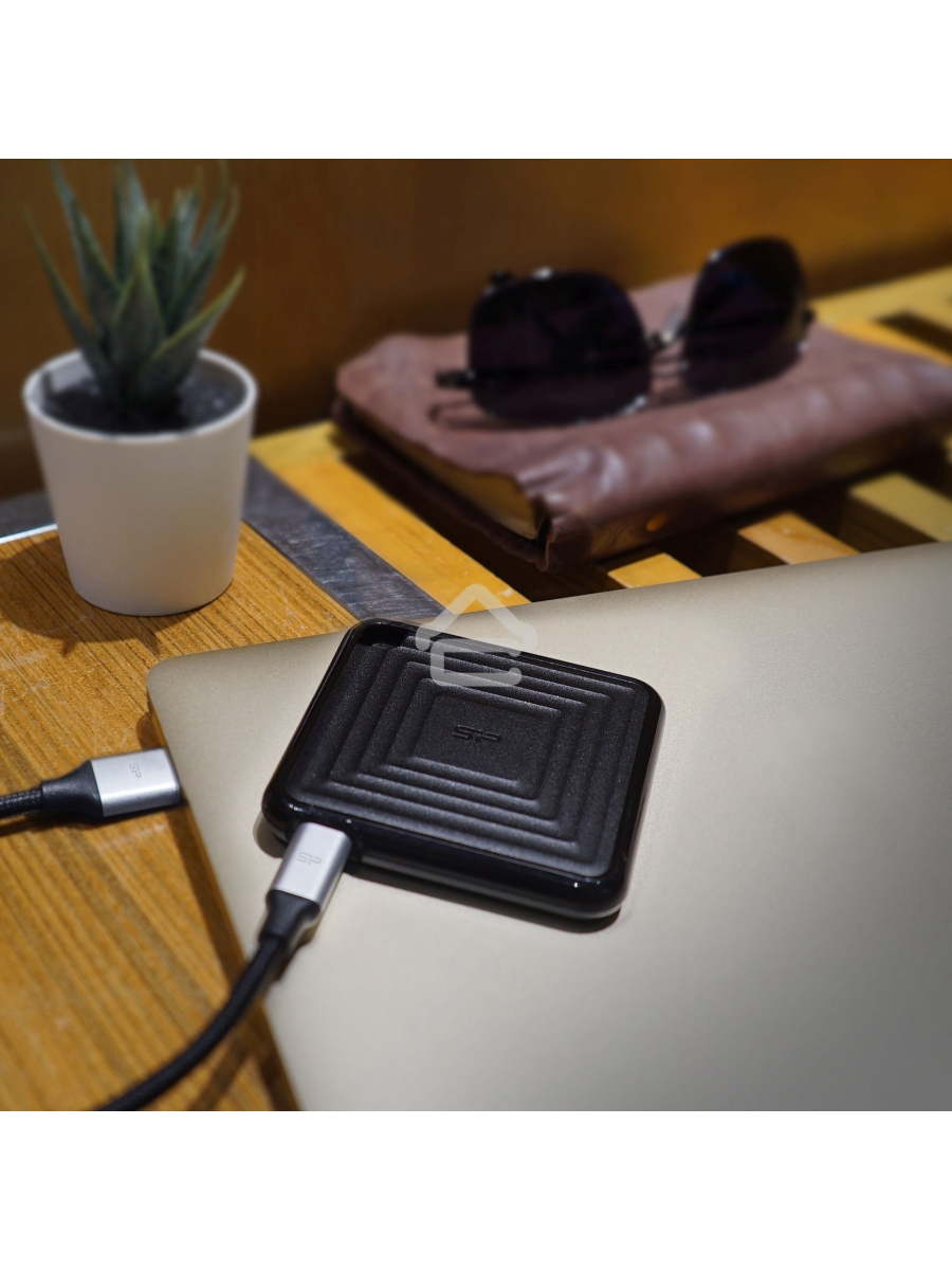 Твердотельный диск 2TB Silicon Power PC60, External, USB 3.2 Type-C [R/W - 540/500 MB/s] черный