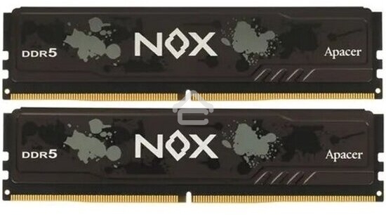 Оперативная память Apacer Nox, DDR5, 32GB (2x16GB), 5600MHz, CL40, DIMM, радиатор, черный