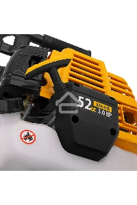 Мотобур DX-52, объём двигателя 52 см3, соединение 20 мм, без шнека Denzel