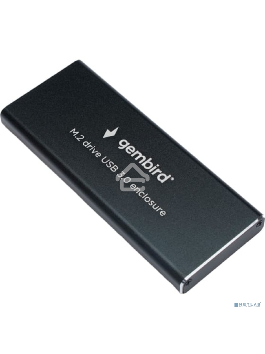 Внешний корпус Gembird EEM2-SATA-1 USB 3.0 для M2 SATA порт MicroB, металл, черный