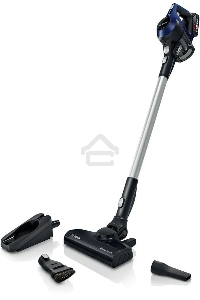 Пылесос вертикальный Bosch Unlimited BCS611P4A POWER FOR ALL 18V синий/черный, питание от аккумулятора, уборка сухая, работа от АКБ max 30 мин