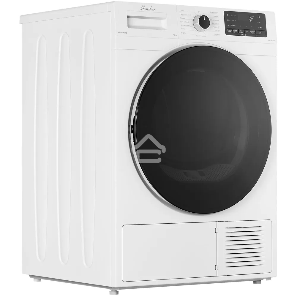 Сушильная машина Monsher MDM 595 Blanc белый, 10 кг, сушка - тепловой насос, программ - 15, 59.5 x 85.5 x 66.5 см