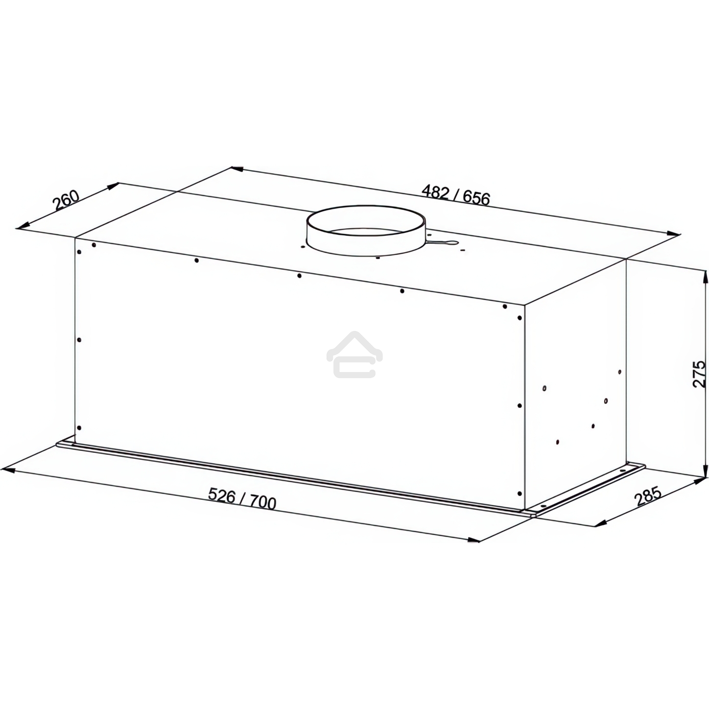 Встраиваемая вытяжка Kuppersberg, 52 см, мощность рециркуляции 650 м3/ч, мощность отвода 1300 м3/ч, сенсорное управление, таймер, турборежим, угольный фильтр KF-ES (доп. Опция), уровень шума 46 дБ, черный