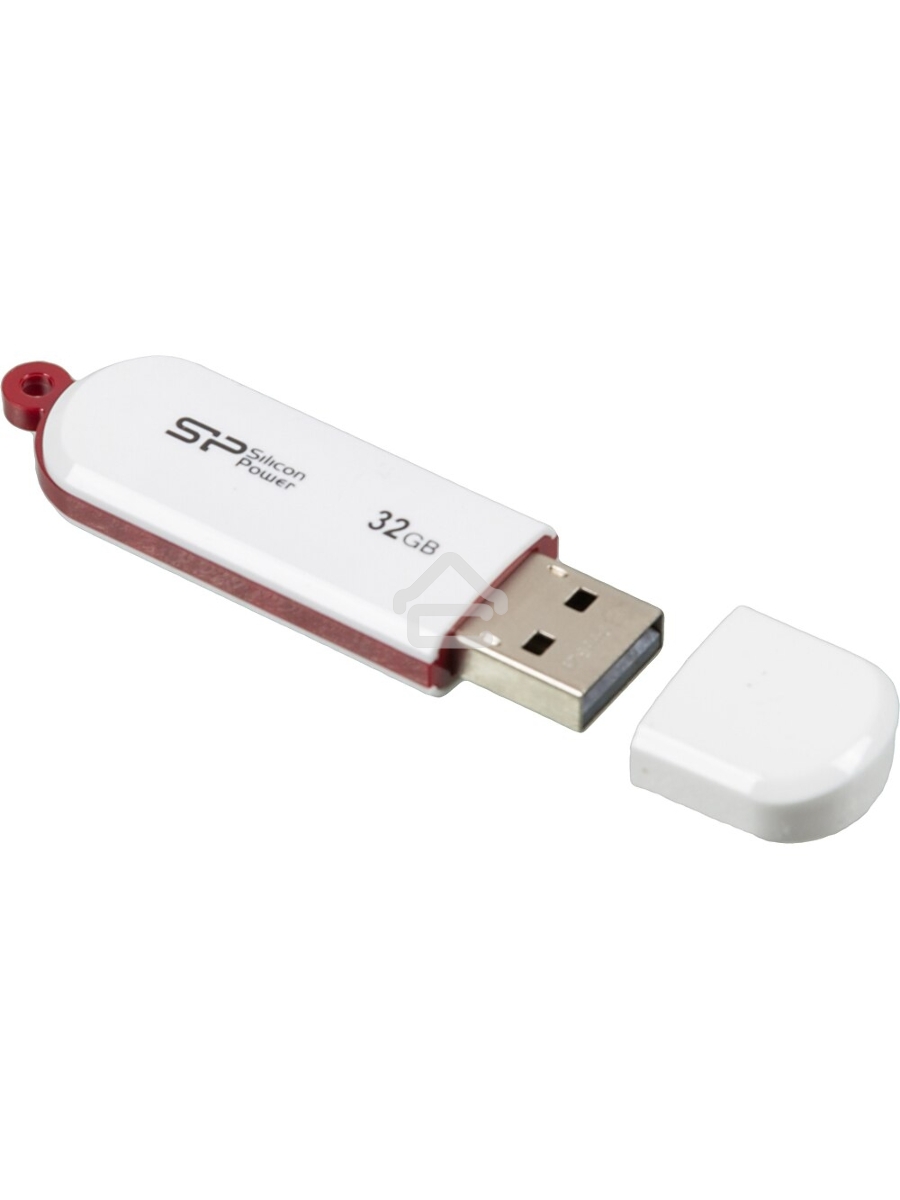 Флеш диск Silicon Power 32Gb LuxMini 320 SP032GBUF2320V1W USB2.0 белый