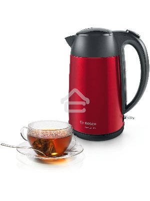 Чайник электрический Bosch TWK3P424 1.7л. 2400Вт красный (корпус: нержавеющая сталь)