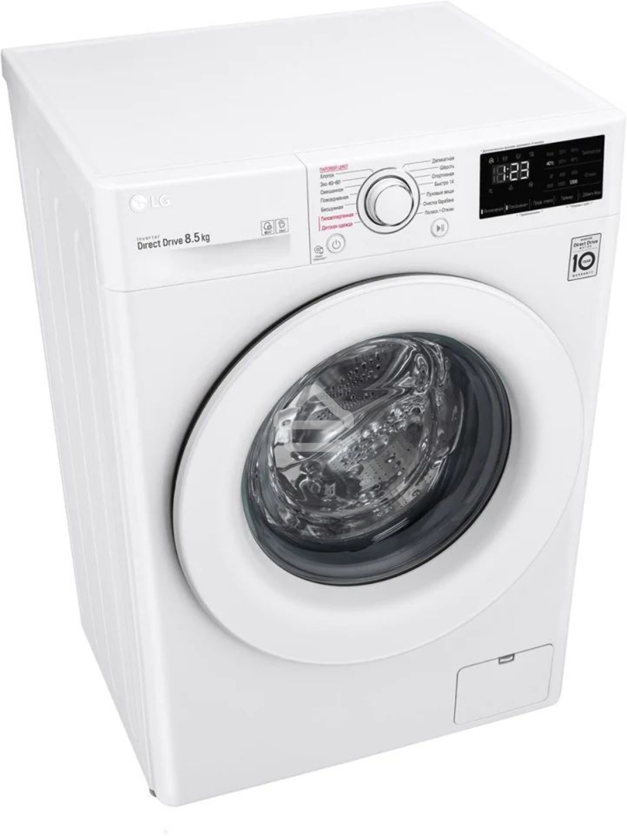 Стиральная машина LG F2V3GS3W белый, загрузка фронтальная 8,5 кг, 1200 об/мин., класс: А