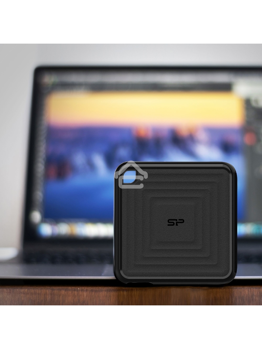 Твердотельный диск 2TB Silicon Power PC60, External, USB 3.2 Type-C [R/W - 540/500 MB/s] черный