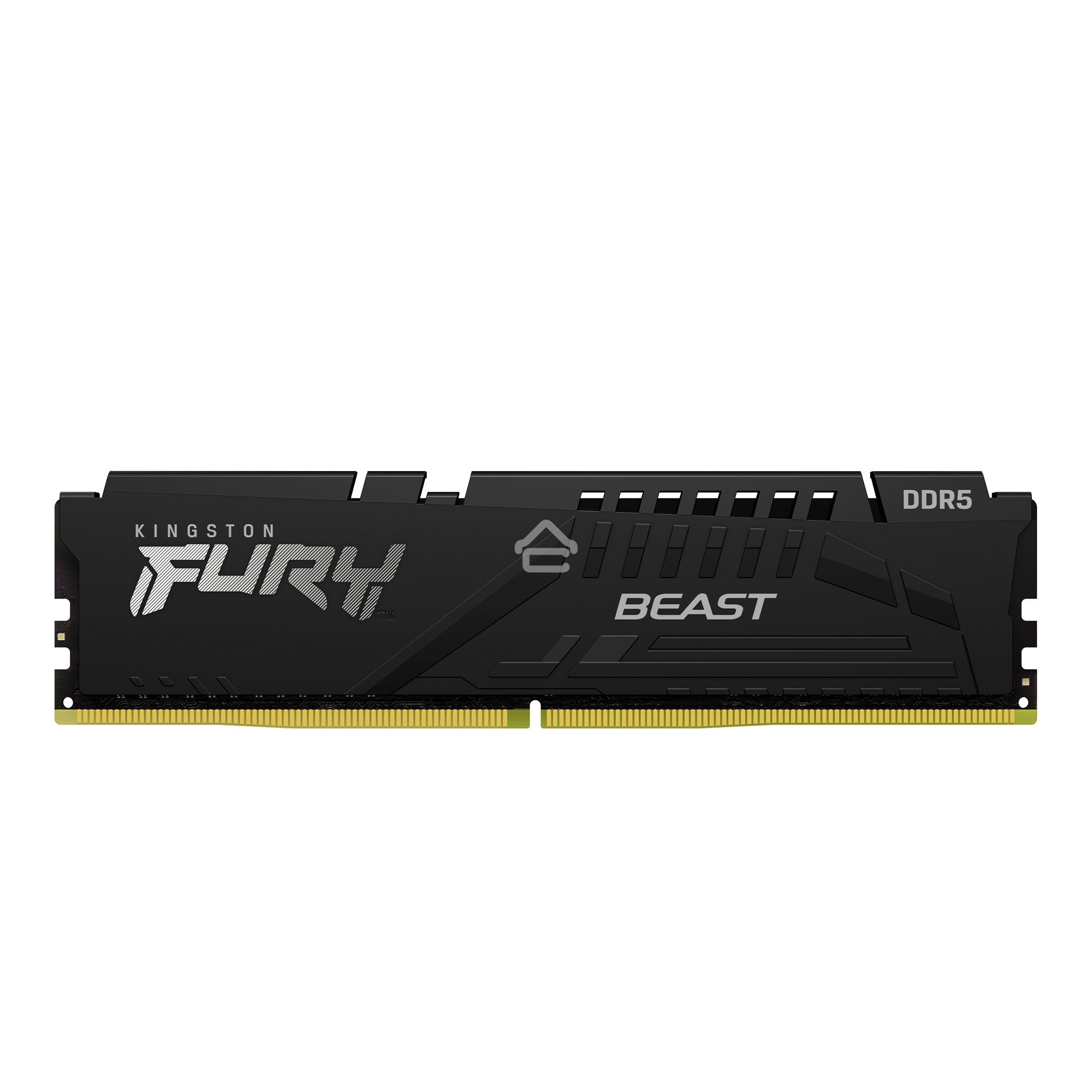 Оперативная память Kingston Fury Beast, DDR5, 8GB (1x8GB), 5200MHz, CL40, DIMM, с радиатором, черный