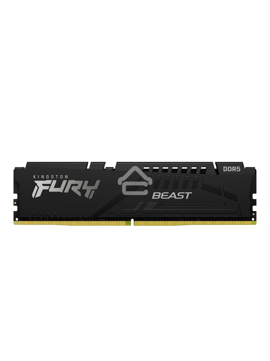 Оперативная память Kingston Fury Beast, DDR5, 8GB (1x8GB), 5200MHz, CL40, DIMM, с радиатором, черный