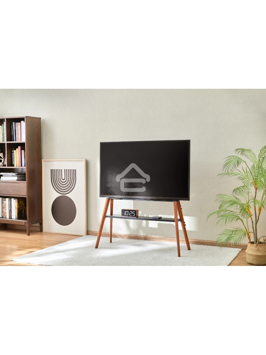 Подставка для телевизора Cactus CS-ST3647BKWN черный/орех 49