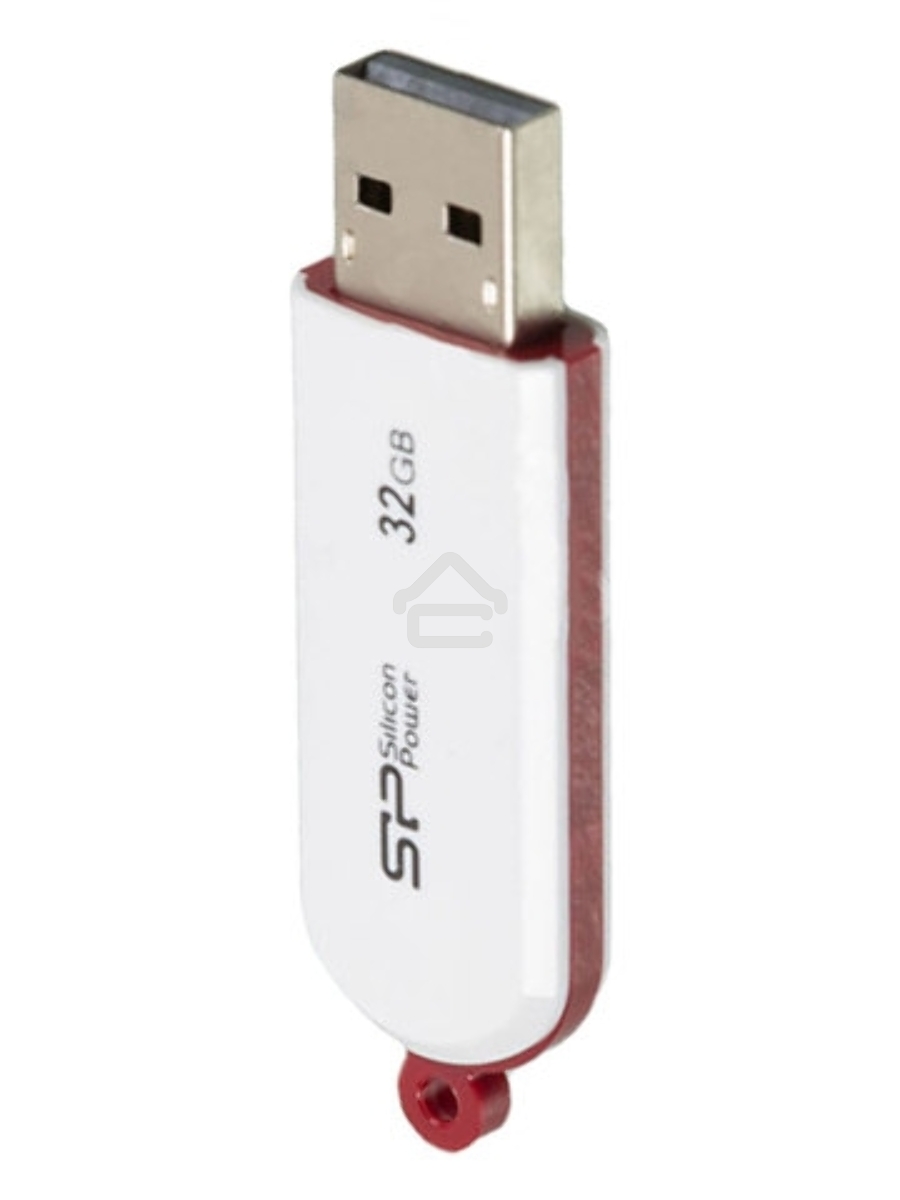 Флеш диск Silicon Power 32Gb LuxMini 320 SP032GBUF2320V1W USB2.0 белый
