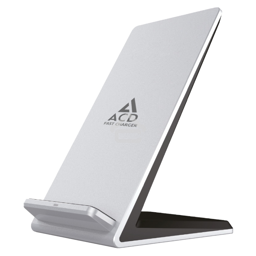 Зарядное устройство ACD-W102S-F1S 10Вт, беспроводная Qi, 2-катушки с QC, 5В/2А ~ 9В/1,8А RTL