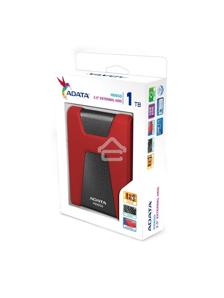 Внешний жесткий диск ADATA USB 3.0 1Tb AHD650-1TU31-CRD HD650 DashDrive Durable 2.5