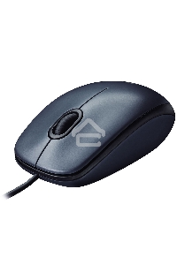 Мышь проводная Logitech M100/100R DARK/GREY (темно-серая/черная), 1000 dpi, USB, кнопки - 3