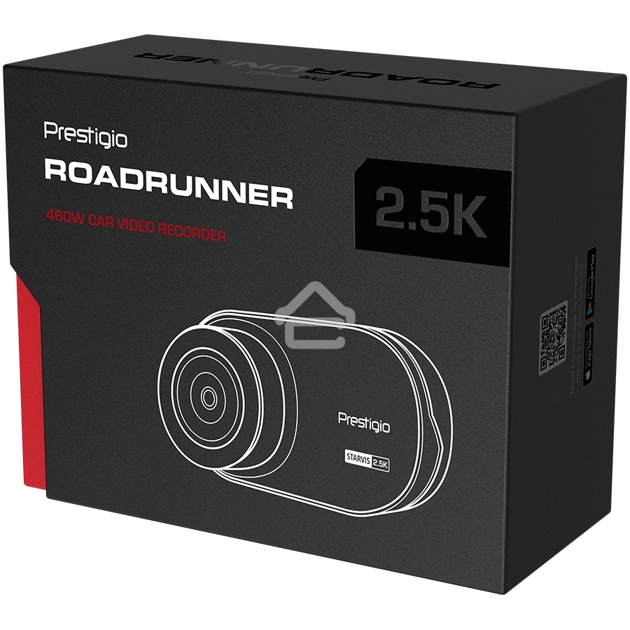 Видеорегистратор Prestigio RoadRunner 460W, 3.0'' IPS (854x480) touch screen display, WQHD 2.5K 2560x1440@30fps, Mstar SSC8629Q, 5 MP CMOS Sony Starvis IMX335 image sensor, 5 MP camera, 140° Viewing Angle, Wi-Fi, USB Type-C, Supercapacitor, Night Vision, 