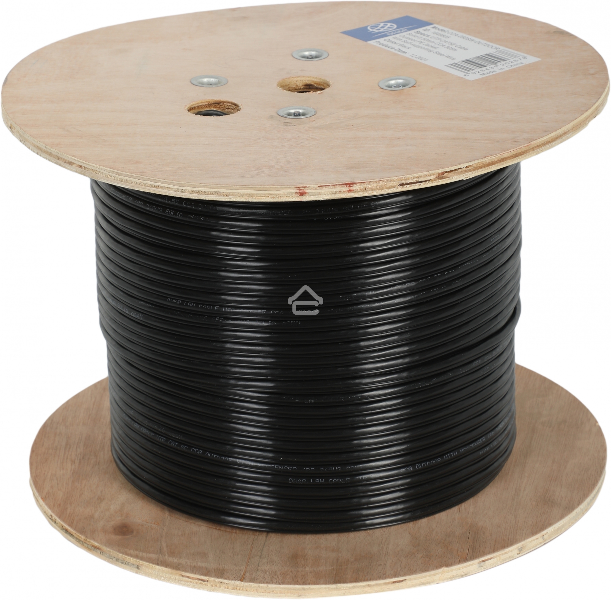 Кабель сетевой Ningbo UTP 4 пары cat5E solid 0.5мм CCA molded 305м серый outdoor стальной трос