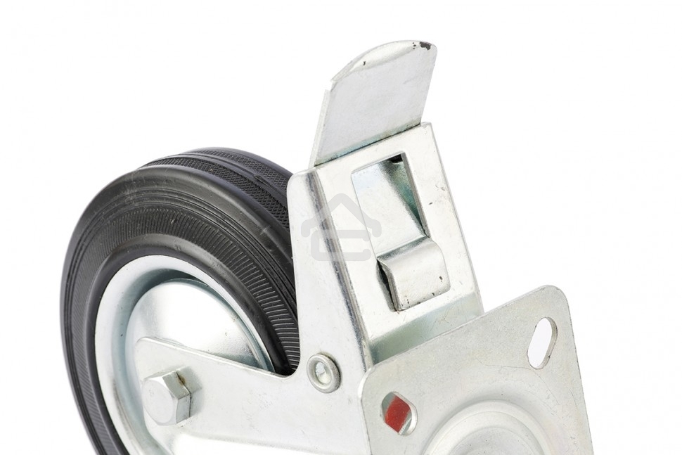 Колесо поворотное Сибртех с тормозом, диаметр 160 мм, крепление платформенное