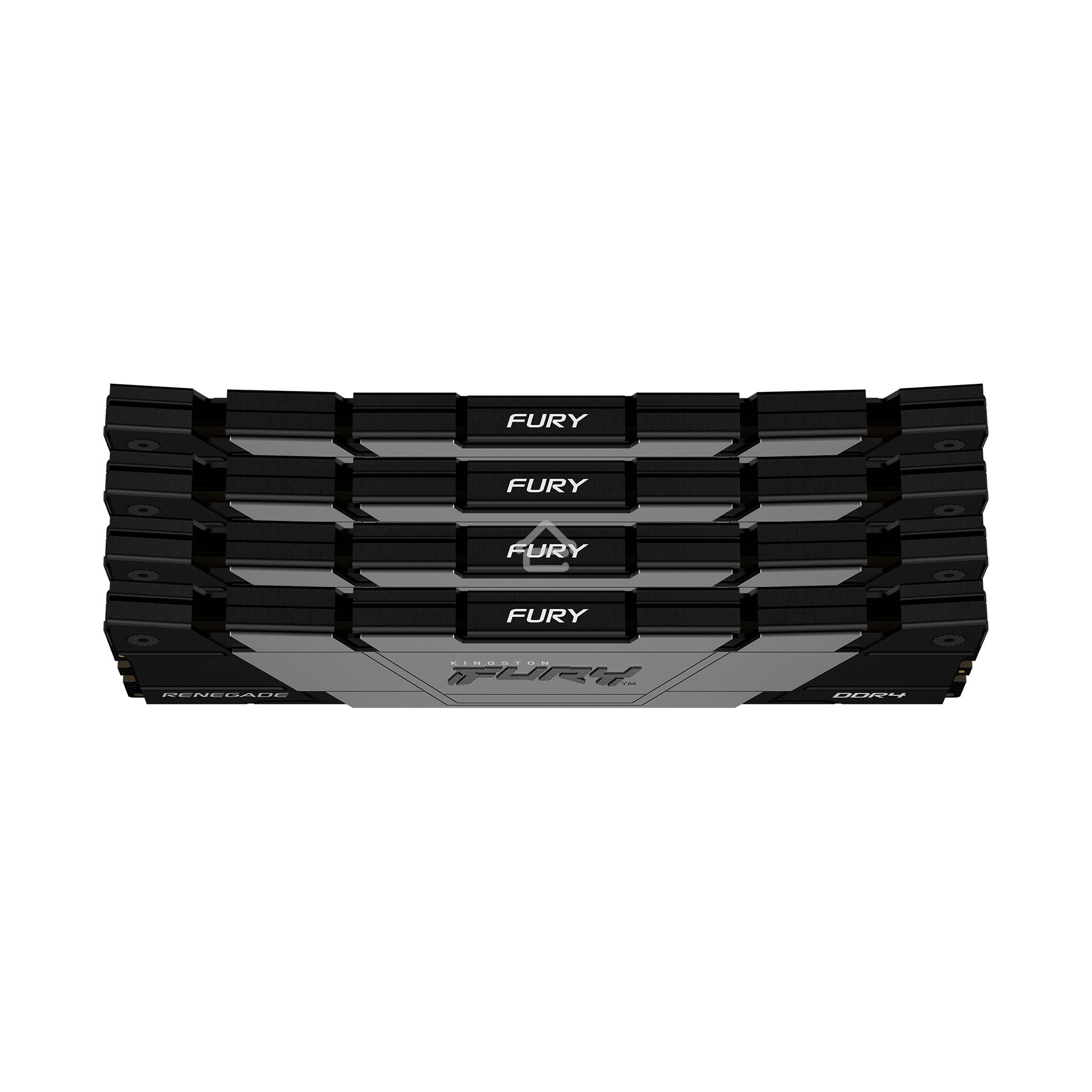 Оперативная память Kingston Fury Renegade, DDR4, 128GB (4x32GB), 3200MHz, CL16, DIMM, радиатор, черный