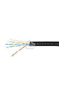 Кабель SkyNet Premium UTP outdoor 4x2x0,51 на тросу, медный, FLUKE TEST, кат.5e, однож., 305 м, на катушке, черный