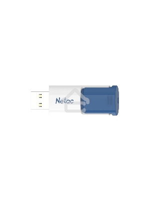 Флеш диск Netac U182 Blue 64Gb <NT03U182N-064G-30BL>, USB3.0, сдвижной корпус, пластиковая бело-синяя