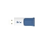 Флеш диск Netac U182 Blue 64Gb <NT03U182N-064G-30BL>, USB3.0, сдвижной корпус, пластиковая бело-синяя