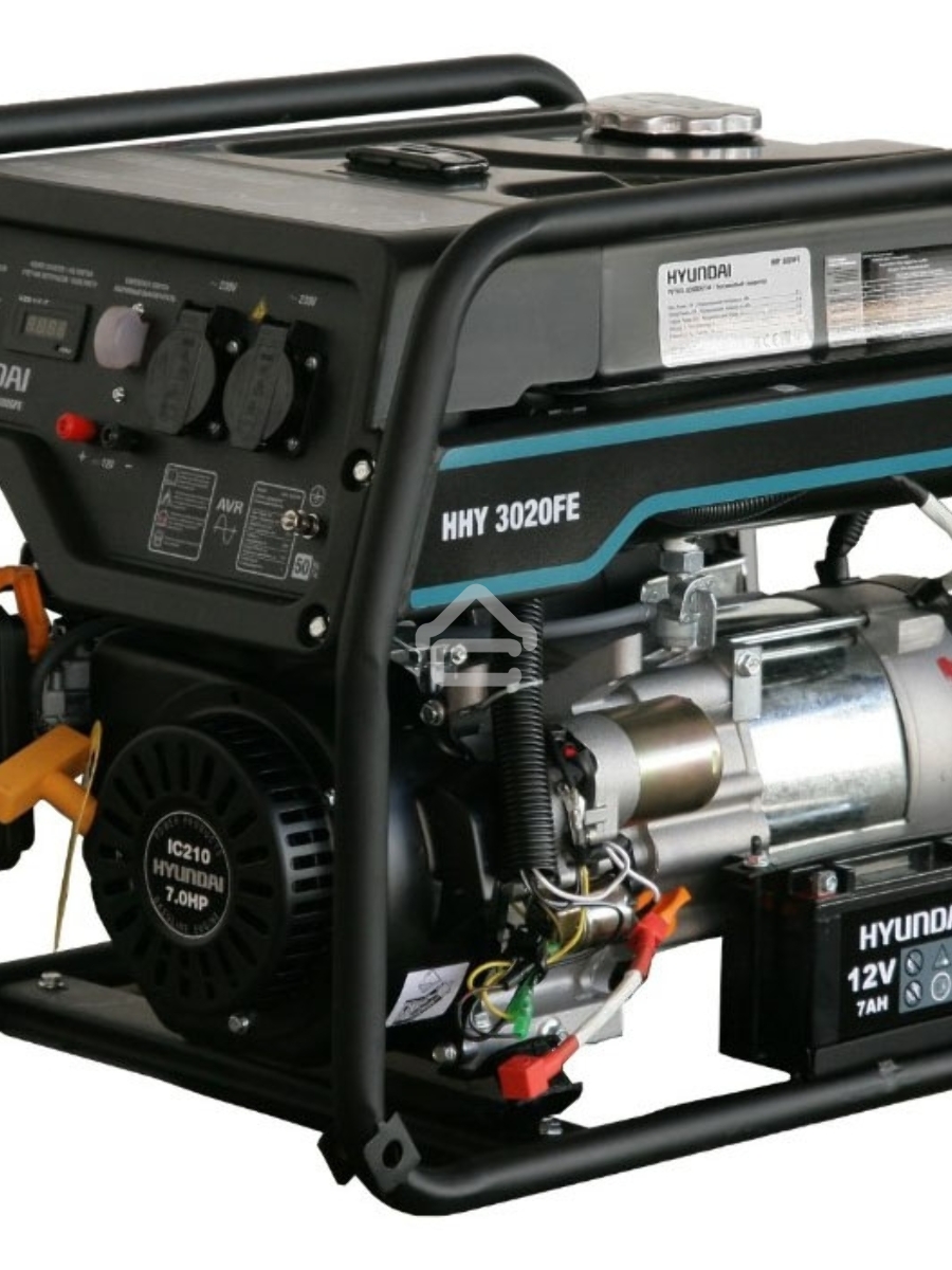 Электрогенератор бензиновый Hyundai HHY 3020FE, 3.1 кВт, 69 дБ, 49 кг